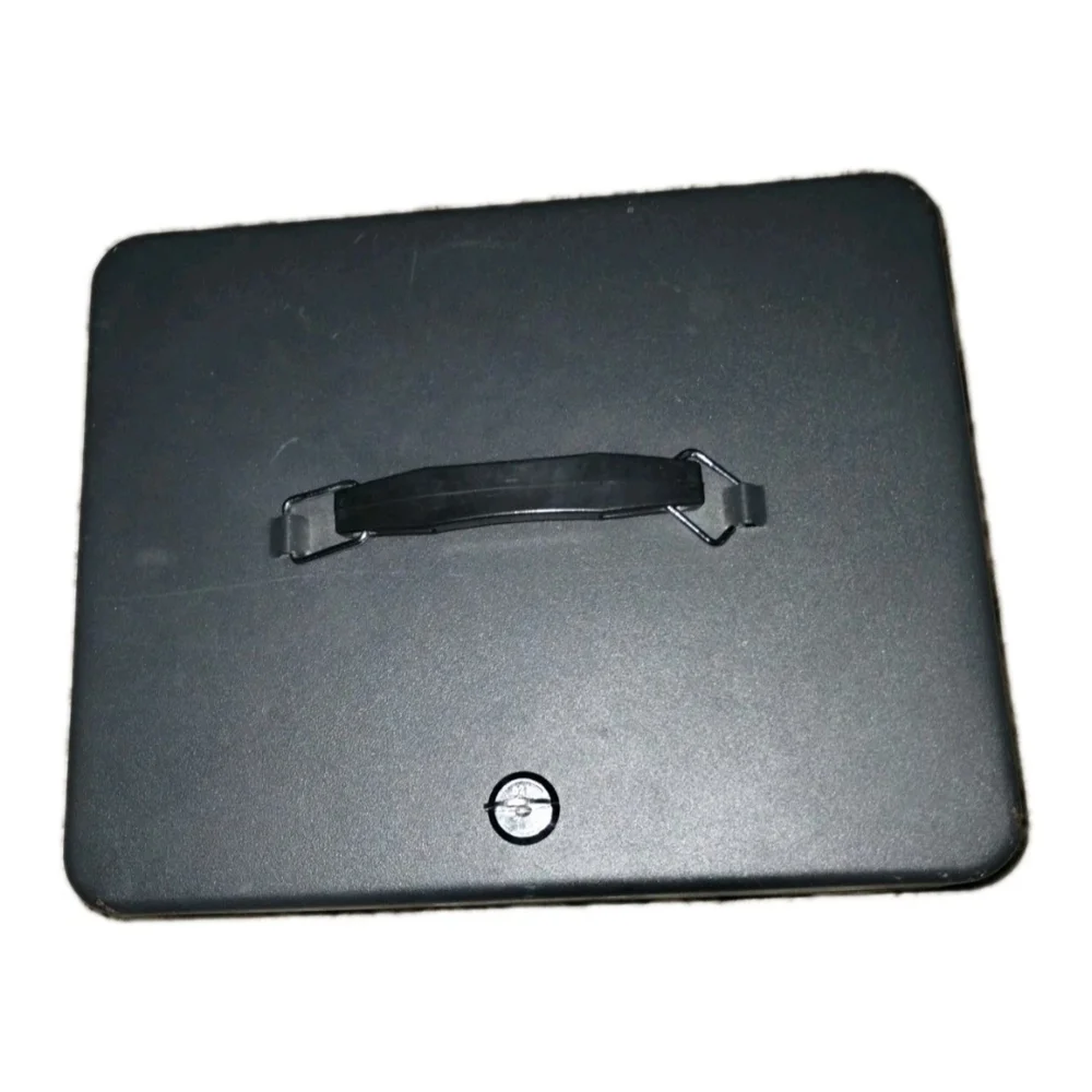 Honeywell Cash Register Lock Box W/ Handle Made In The USA Black 9X12.75X3.25